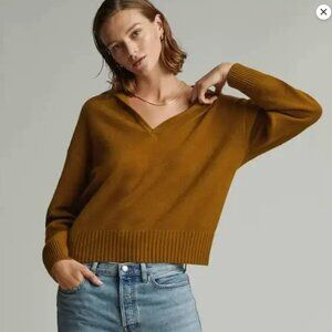 Everlane Mustard Cowl Neck Sweater